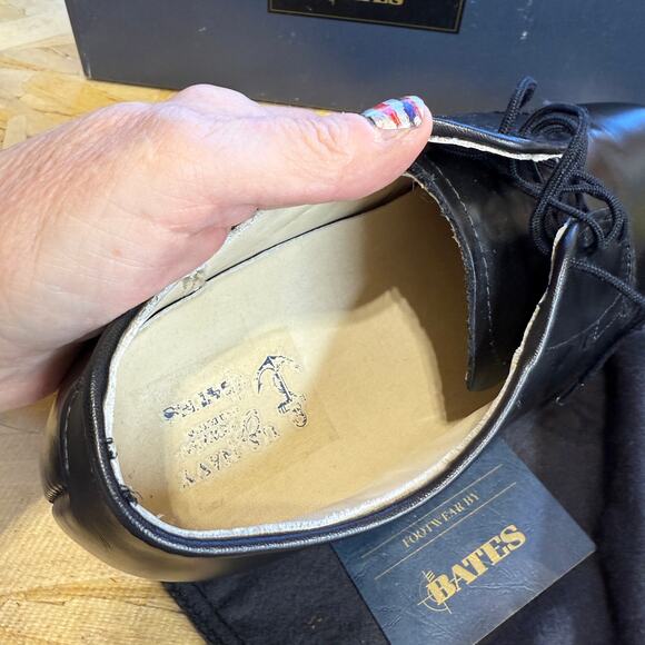 Bate’s Premium Leather Uniform Oxford Shoe US Navy Size 9.5E - Picture 7 of 14